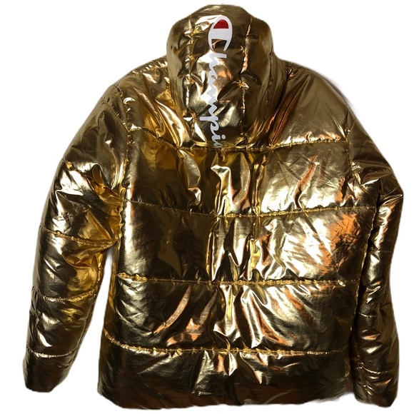 🔴SOLD🔴Champion gold NASA puffer jacket size XL - Picture 4 of 13